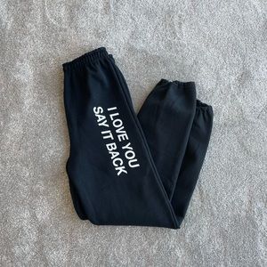 BRAND NEW Lonely Ghost ILYSIB Black Sweatpants